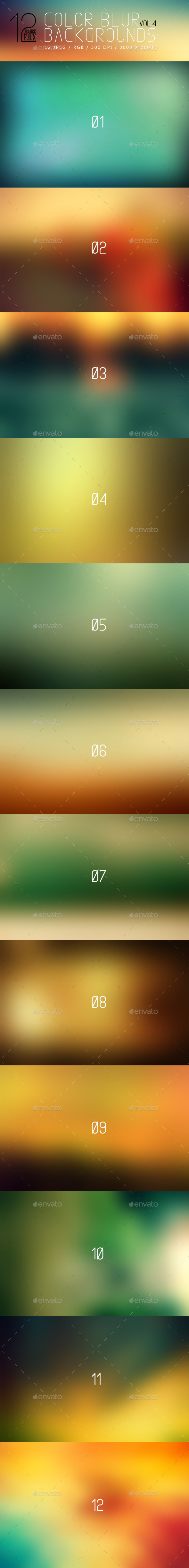 GraphicRiver 12 Color Blur Backgrounds Vol 4 9162553 GraphicRiver 12 Color Blur Backgrounds Vol 4 9162553