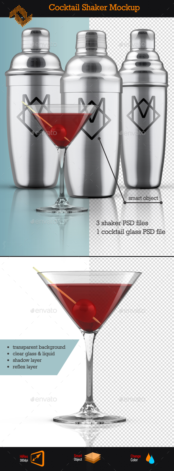 GraphicRiver Cocktail Shaker Mockup 9145036 GraphicRiver Cocktail Shaker Mockup 9145036