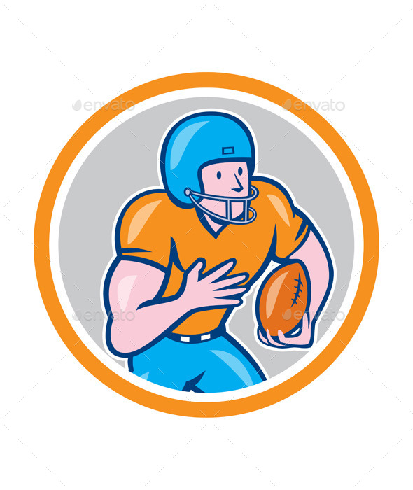 GraphicRiver American Football Receiver Running Ball Circle 9164541 GraphicRiver American Football Receiver Running Ball Circle 9164541