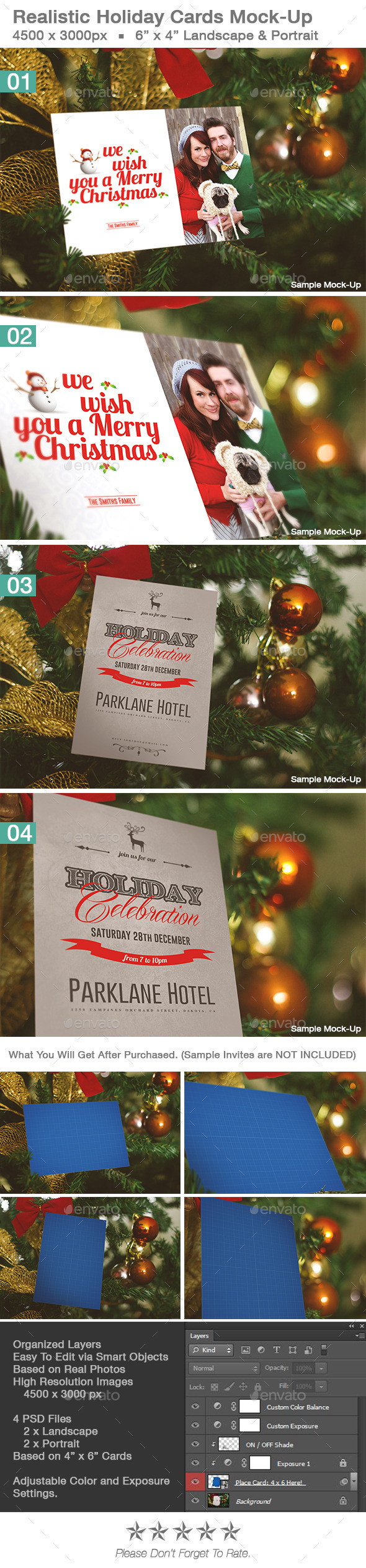 GraphicRiver Realistic Holiday Card Mock-Up Vol 1 9164551 GraphicRiver Realistic Holiday Card Mock-Up Vol 1 9164551
