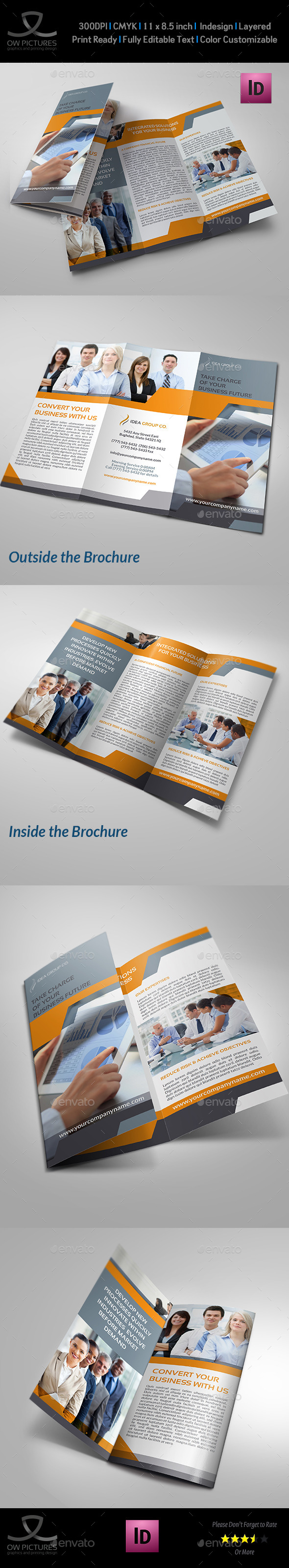 Company Brochure Tri-Fold Template Vol.16 (Corporate)