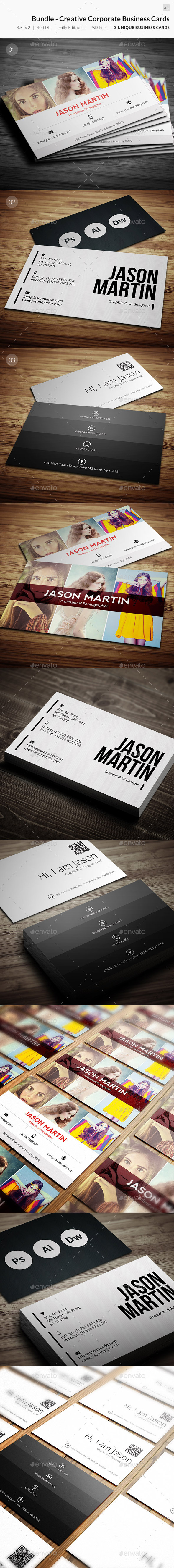 Bundle - Creative Individual Business Cards - 41 (Creative)