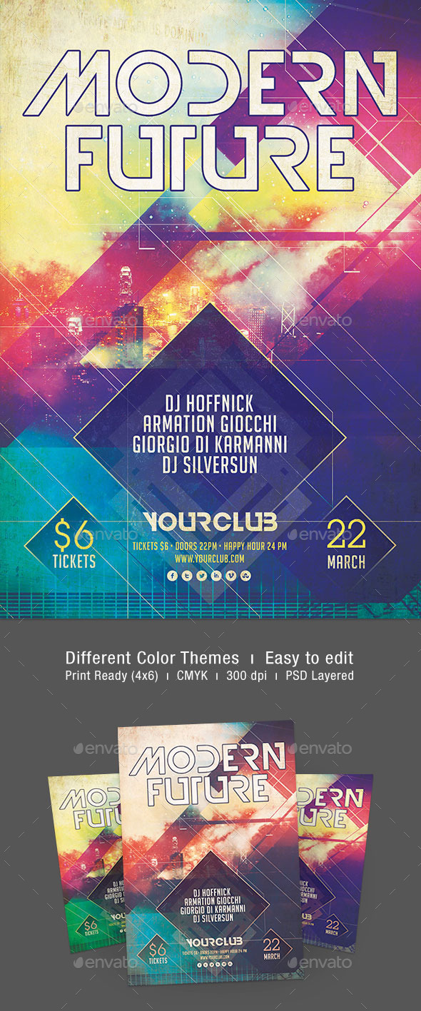 Modern Future Flyer - Clubs & Parties Events