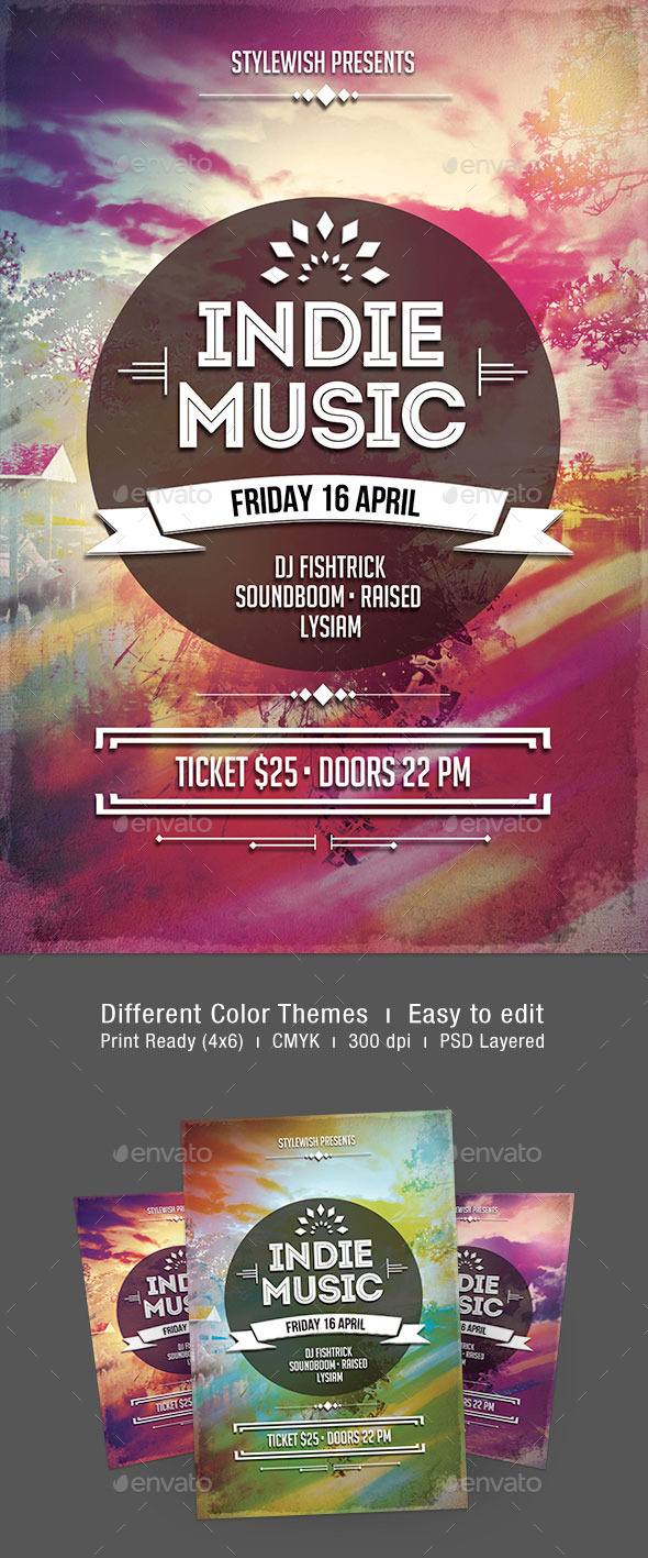 Indie Music Flyer - Concerts Events