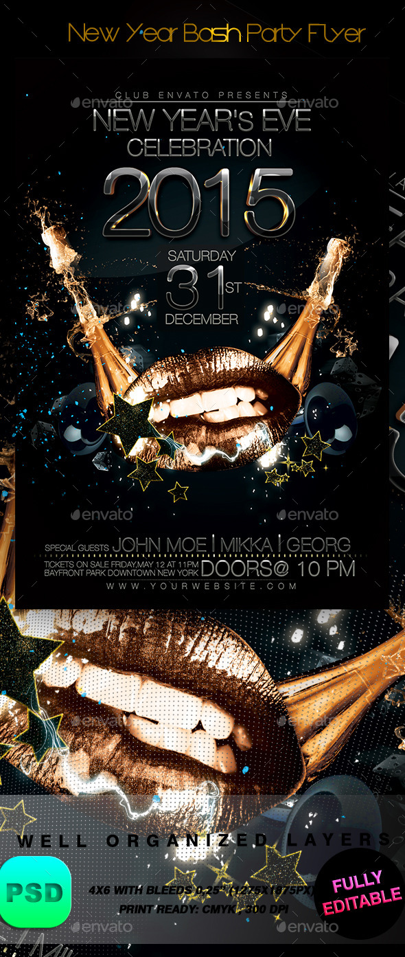 GraphicRiver New Year Bash Party Flyer 9168004 GraphicRiver New Year Bash Party Flyer 9168004