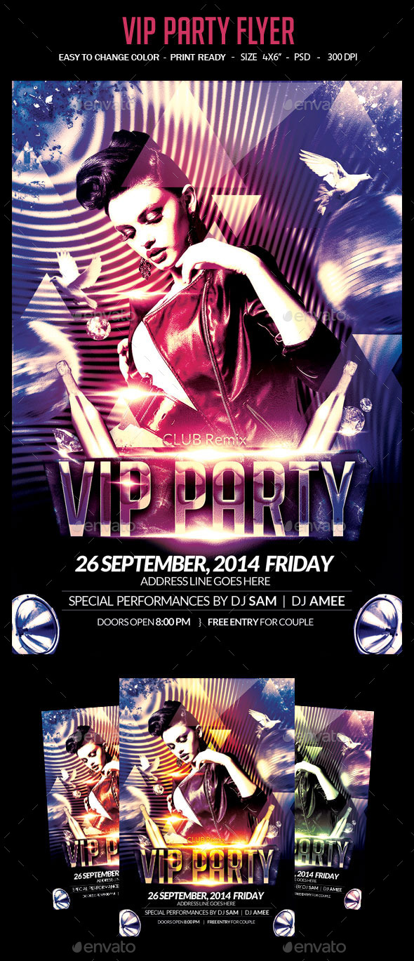 VIP Party Flyer (Clubs & Parties)