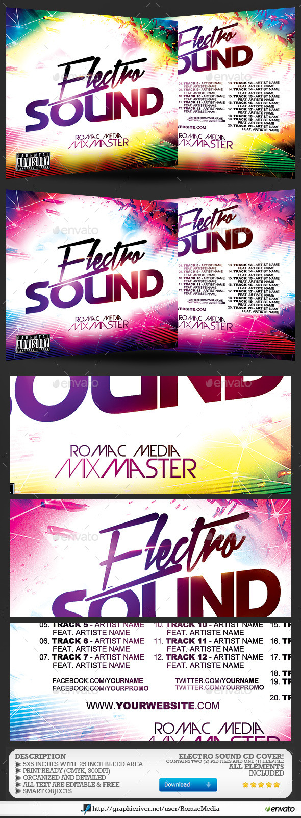 Electro Sound CD Cover (CD & DVD Artwork)