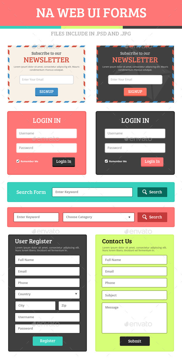 GraphicRiver NA Web UI Forms 9170637 GraphicRiver NA Web UI Forms 9170637