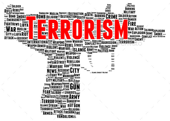 Terrorism word cloud shape (Misc) Photo Download