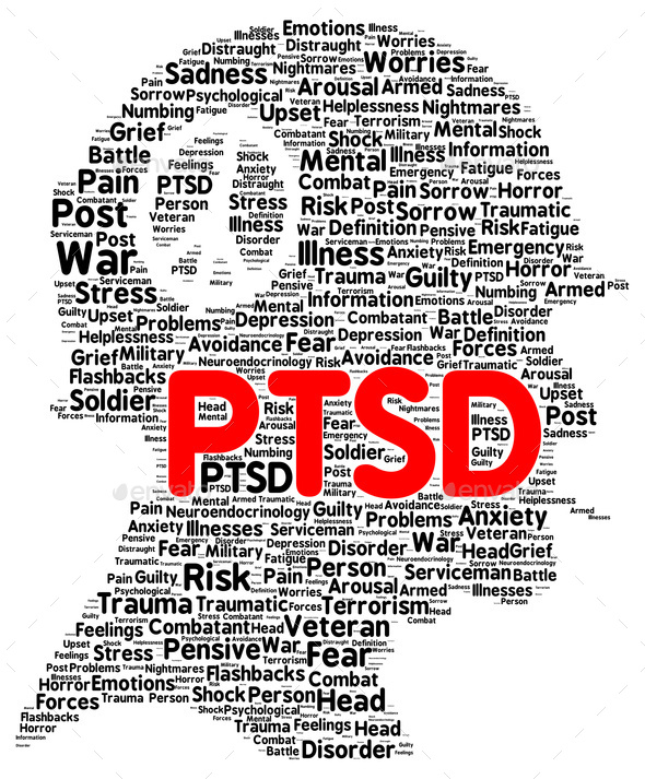 PTSD word cloud shape (Misc) Photo Download