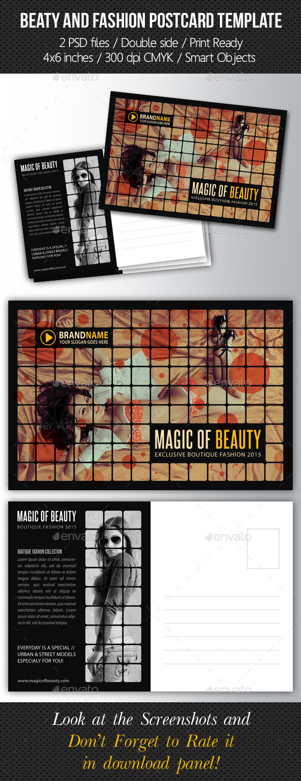 GraphicRiver Fashion and Beauty Postcard Template 9170900 GraphicRiver Fashion and Beauty Postcard Template 9170900