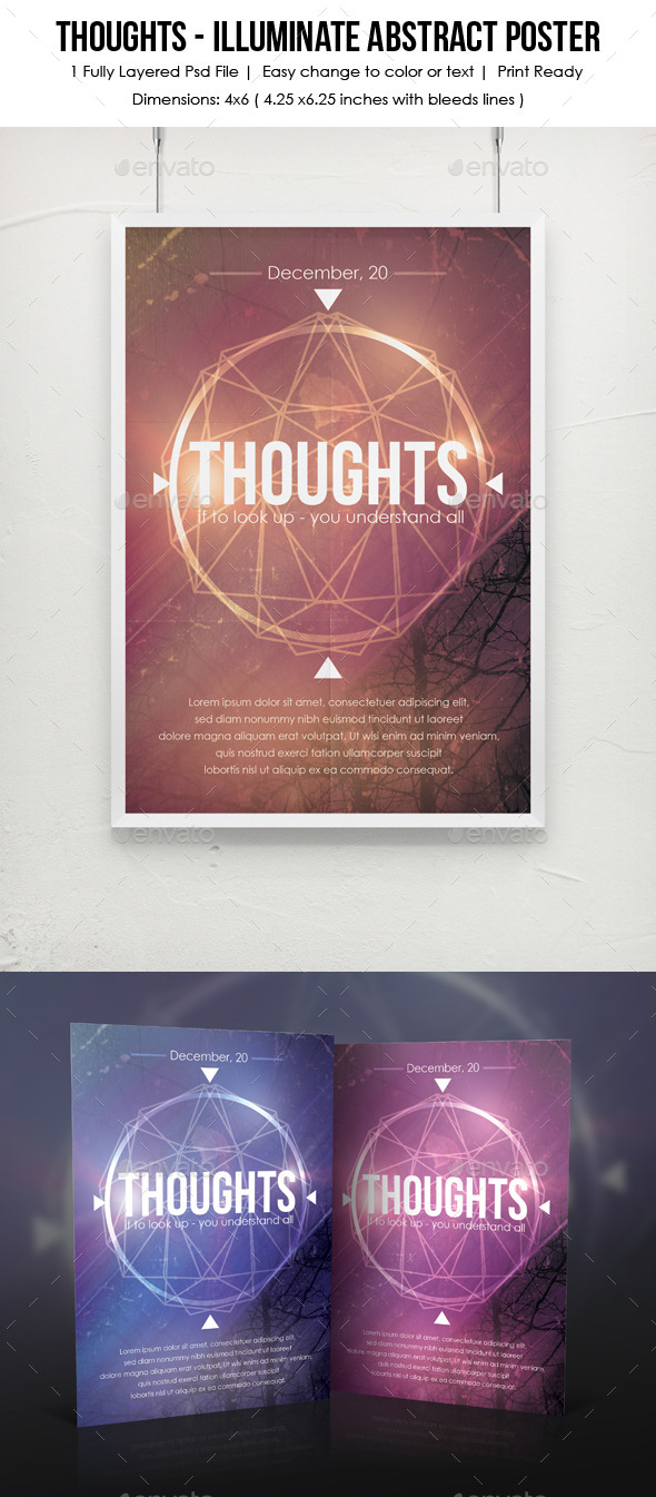 GraphicRiver Thoughts Illuminate Abstract Poster 9170921 GraphicRiver Thoughts Illuminate Abstract Poster 9170921