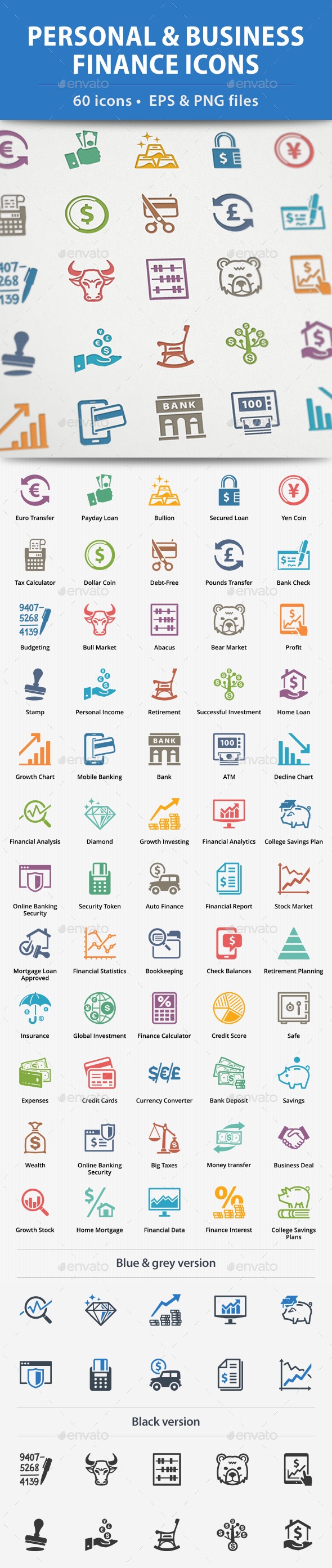 Personal & Business Finance Icons - Business Icons