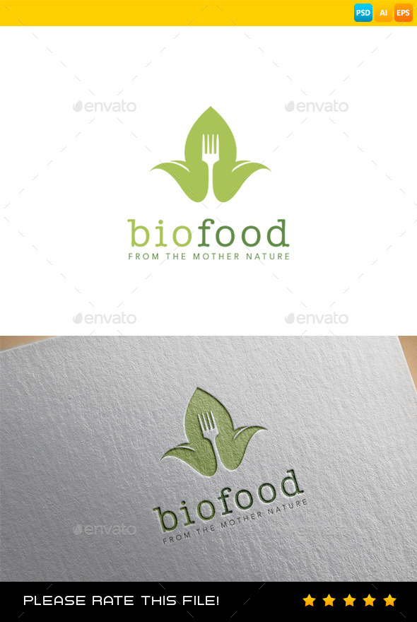 GraphicRiver Bio Food Logo 9117547 GraphicRiver Bio Food Logo 9117547