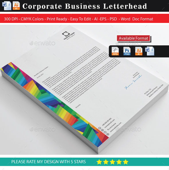 Colourful Business Letterhead 3 (Stationery)