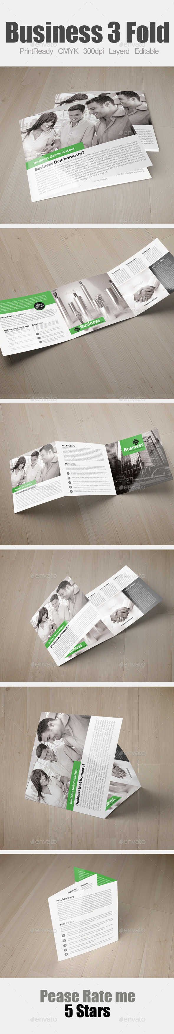 Multi Use Business Square Trifold (Corporate)