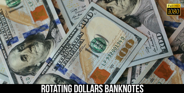 Rotating Dollars Banknotes 3 Rotating Dollars Banknotes 3