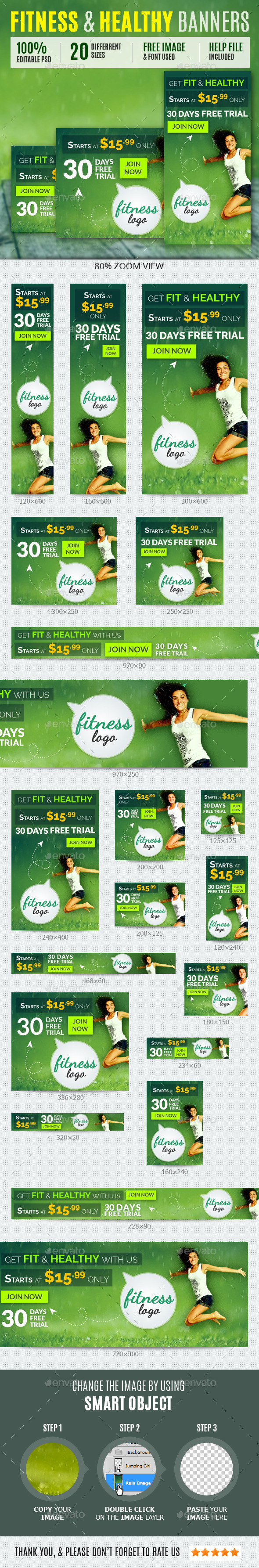 Fitness & Health Banners Fitness & Health Banners
