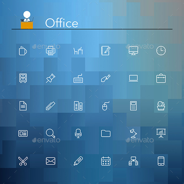 GraphicRiver Office Line Icons 9177260 GraphicRiver Office Line Icons 9177260
