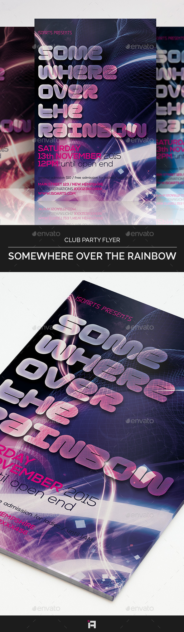 Somewhere over the Rainbow • Club Party Flyer (Clubs & Parties)