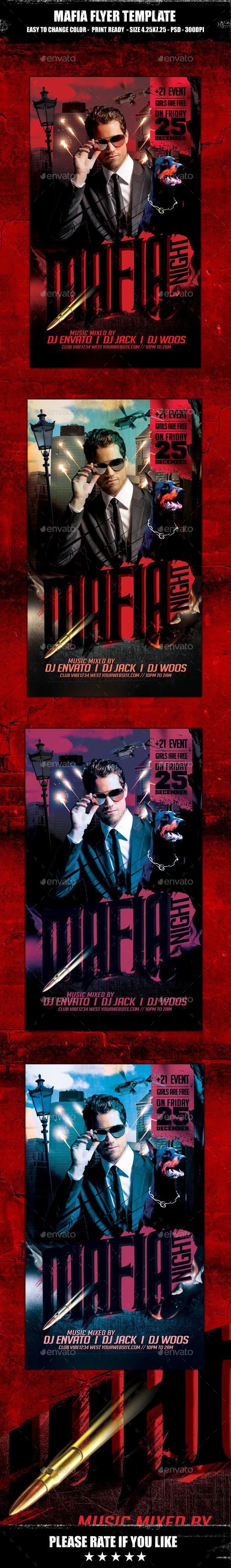 Mafia Flyer Template (Clubs & Parties)