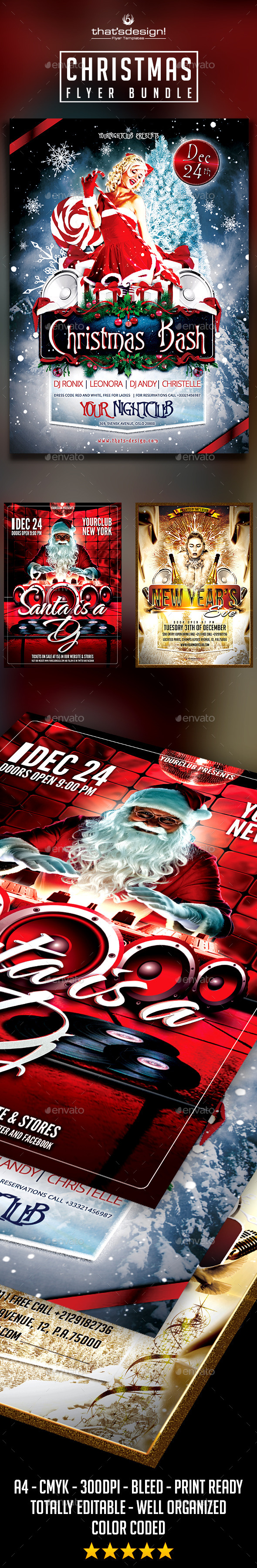 Christmas Flyer Bundle - Clubs & Parties Events