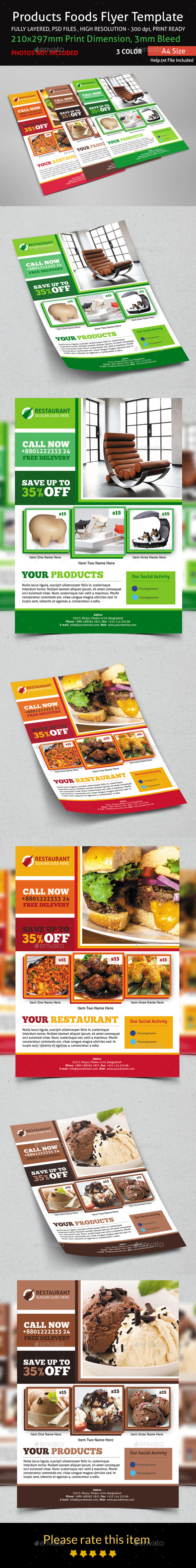 Products Foods Flyer Template (Flyers)