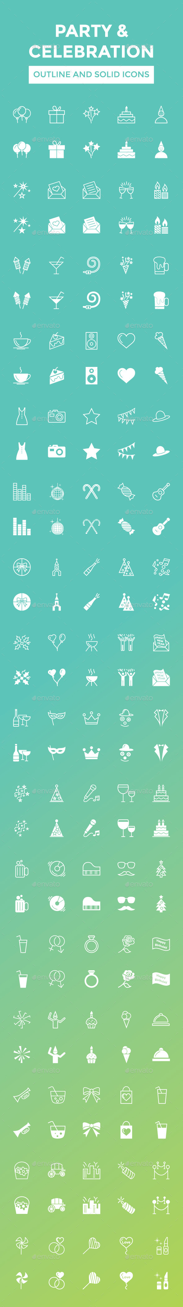 Party and Celebration Vector Icons (Miscellaneous)