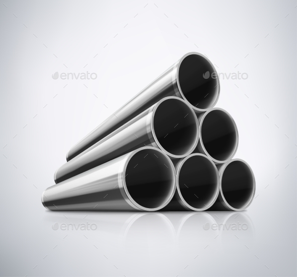 GraphicRiver Stack of Metal Pipes 9178188 GraphicRiver Stack of Metal Pipes 9178188