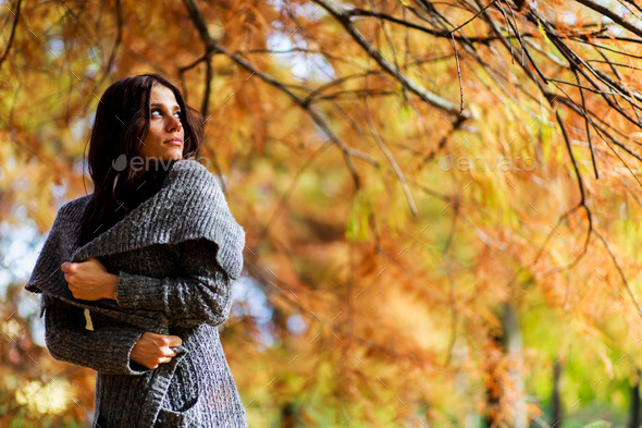 Young woman at autumn forest (Misc) Photo Download