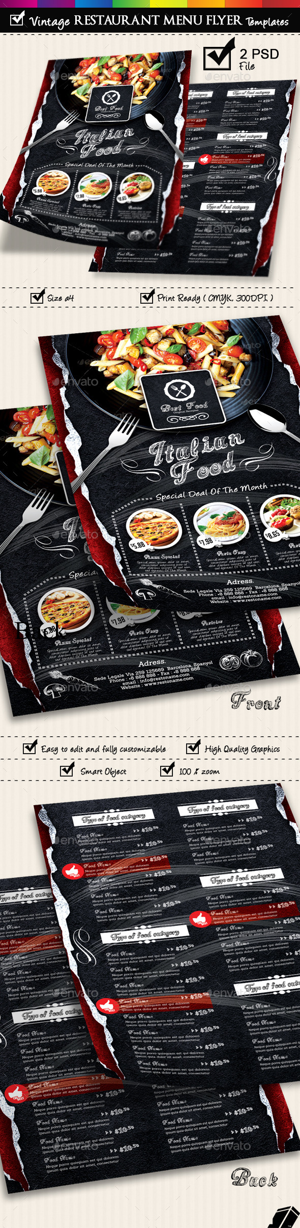 GraphicRiver Restaurant Menu Flyer Templates Vintage Texture v3 9179280 GraphicRiver Restaurant Menu Flyer Templates Vintage Texture v3 9179280