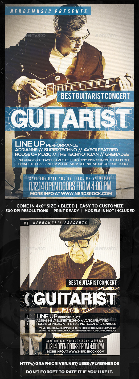 The Guitarist Music Flyer (Concerts)