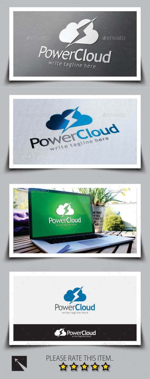 GraphicRiver Power Bolt Cloud Logo Template 9181083 GraphicRiver Power Bolt Cloud Logo Template 9181083
