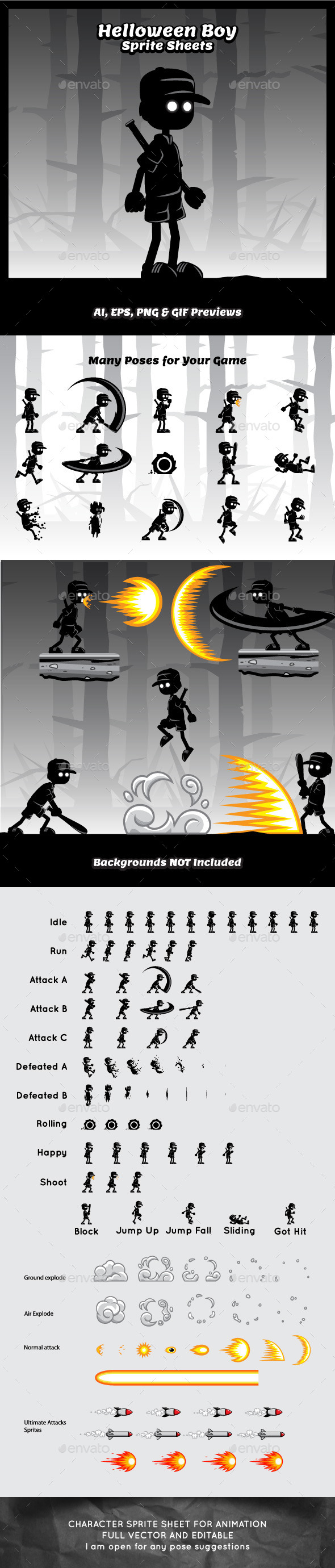 GraphicRiver Helloween Boy Game Character Sprite Sheets 9182856 GraphicRiver Helloween Boy Game Character Sprite Sheets 9182856