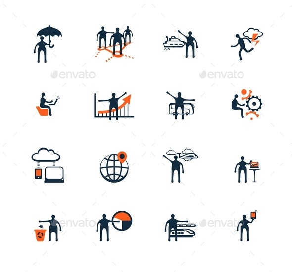 Business People Icons Management Human Resources Business People Icons Management Human Resources