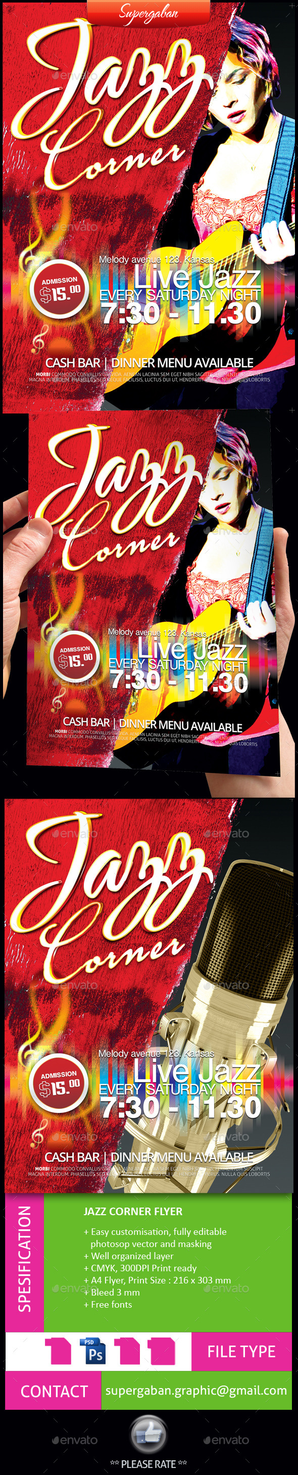 Jazz Corner Flyer (Concerts)