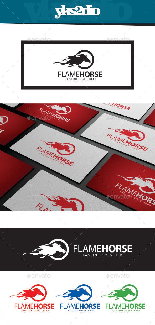 GraphicRiver Burning Horse Logo 9184877 GraphicRiver Burning Horse Logo 9184877