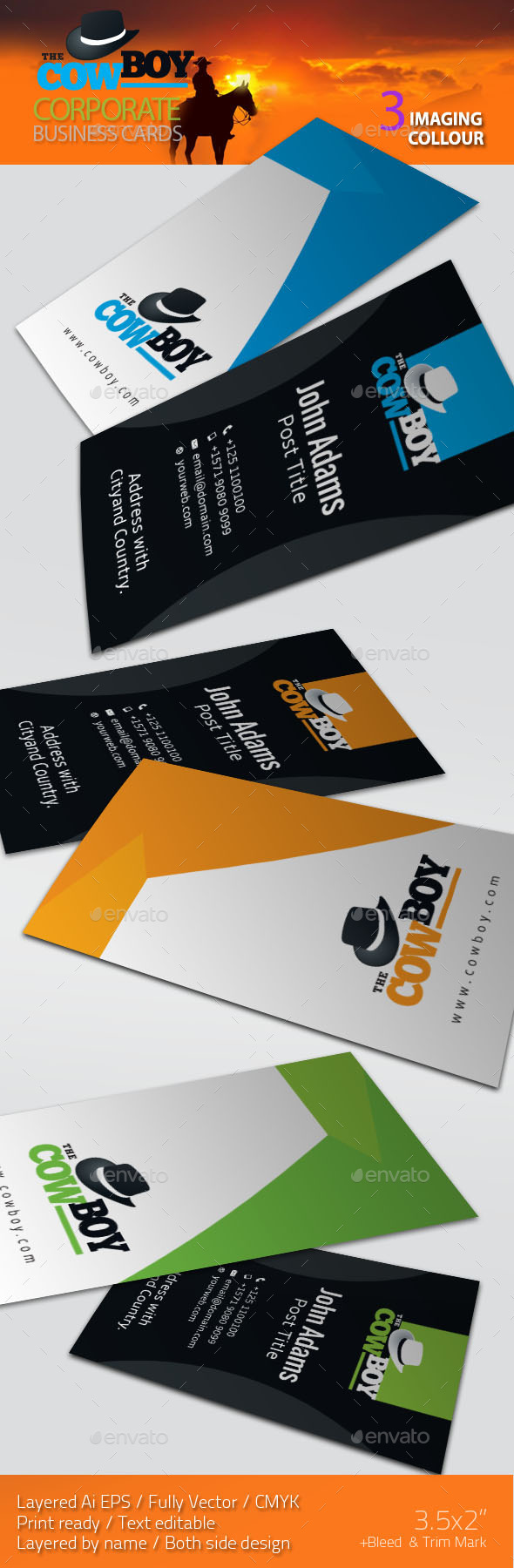 Cowboy Corporate Business Card (Corporate)