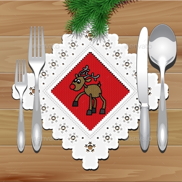 GraphicRiver Christmas Napkin Table 9186263 GraphicRiver Christmas Napkin Table 9186263