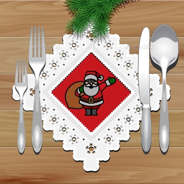 GraphicRiver Christmas Napkin Table 9186268 GraphicRiver Christmas Napkin Table 9186268