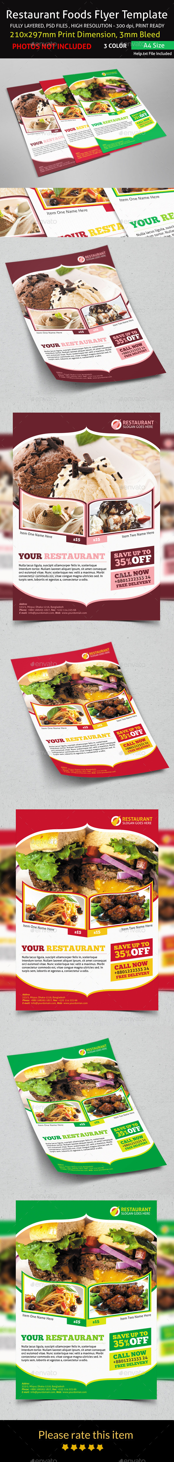 Restaurant Foods Flyer Template (Restaurant)