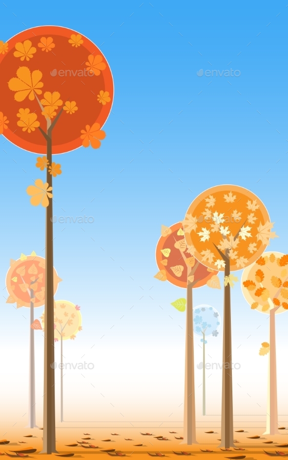 GraphicRiver Autumn Trees 9188677 GraphicRiver Autumn Trees 9188677