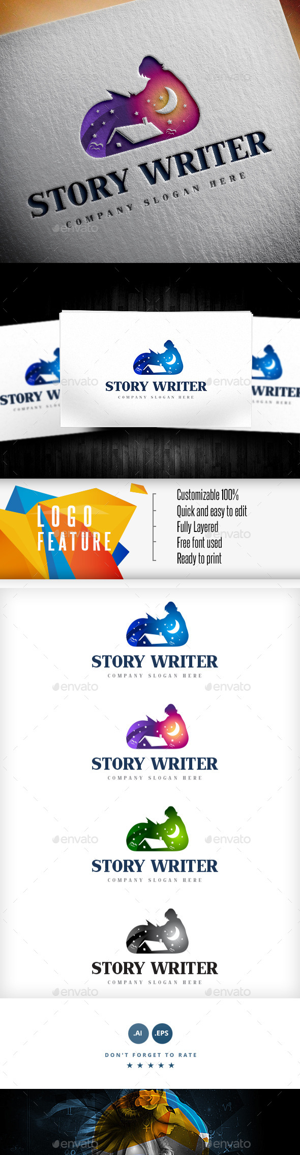 GraphicRiver Story Writer Logo 9189529 GraphicRiver Story Writer Logo 9189529