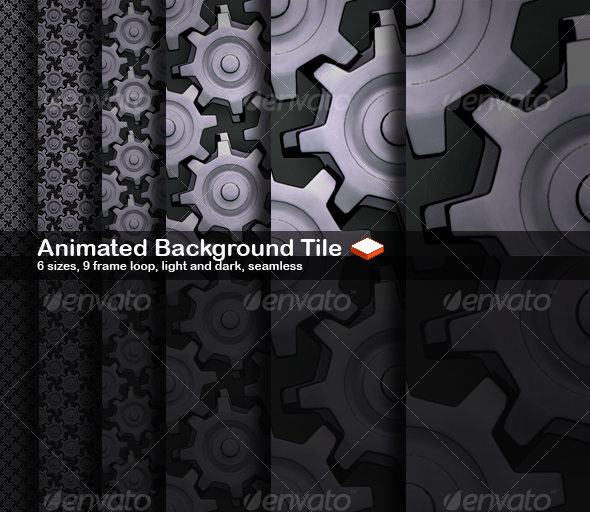 Animated Seamless Background Tile Cogs - Backgrounds Graphics