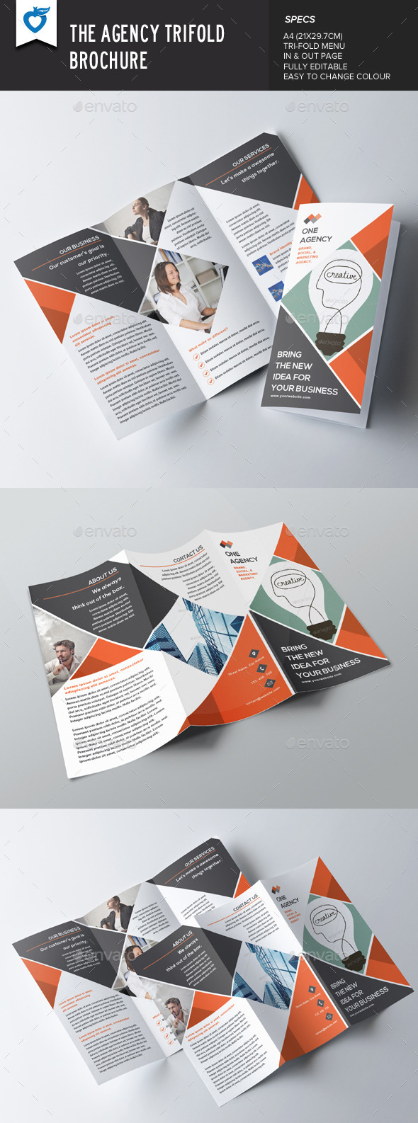GraphicRiver The Agency Trifold Brochure 9191569 GraphicRiver The Agency Trifold Brochure 9191569
