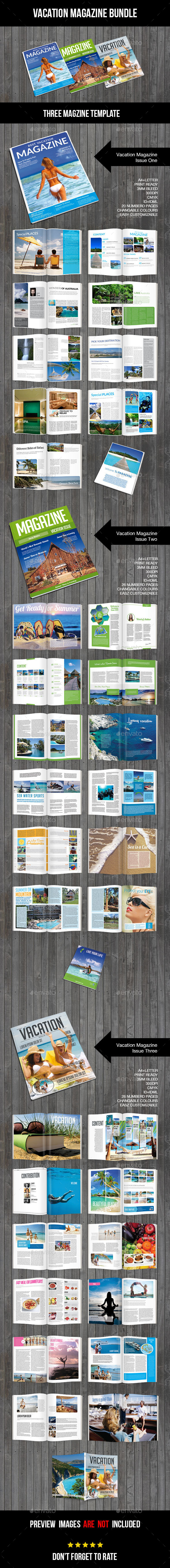 GraphicRiver Vacation Magazine Bundle 9191607 GraphicRiver Vacation Magazine Bundle 9191607