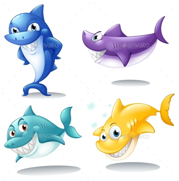 GraphicRiver A Group of Sharks 9191627 GraphicRiver A Group of Sharks 9191627