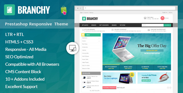 Branchy - Prestashop Responsive Theme