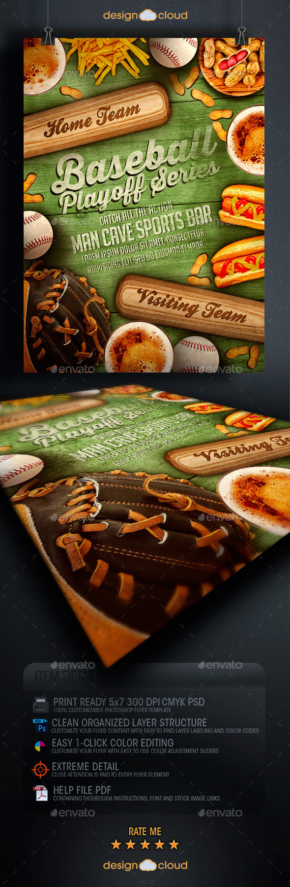 GraphicRiver Baseball Playoff Series Flyer Template 9192330 GraphicRiver Baseball Playoff Series Flyer Template 9192330