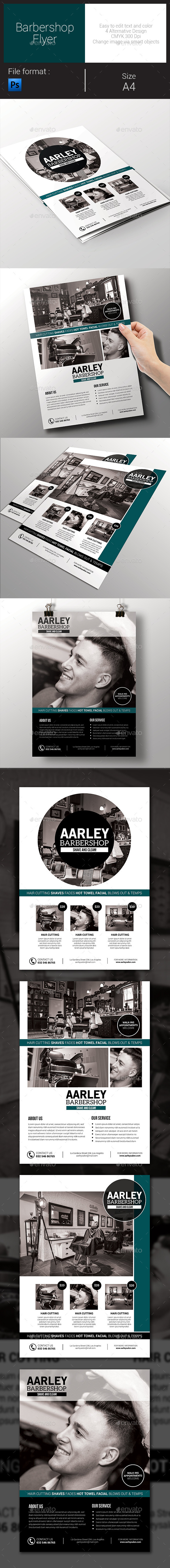 GraphicRiver Simple Barbershop Flyer 9192355 GraphicRiver Simple Barbershop Flyer 9192355